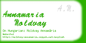annamaria moldvay business card
