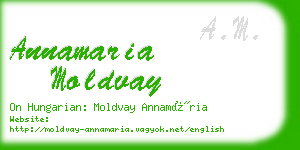 annamaria moldvay business card